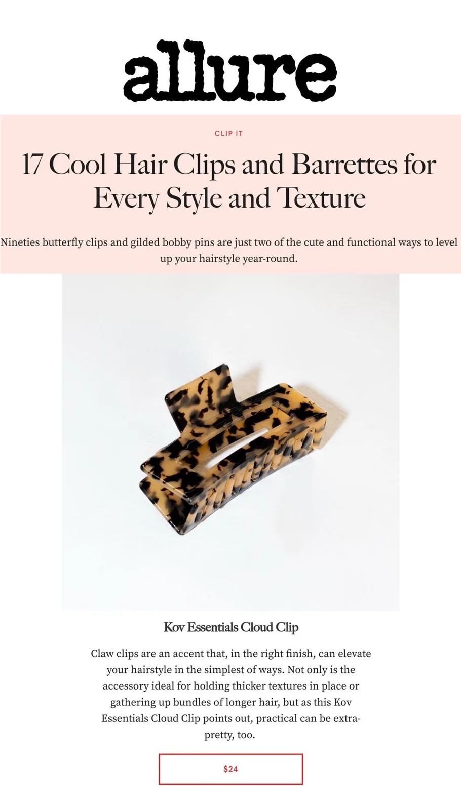 Today, my brand Kōv Essentials was featured in Allure Magazine - a huge accomplishment as one of our first pieces of press coverage. Thanks to our friends over at Evna Media PR for their hard… |…