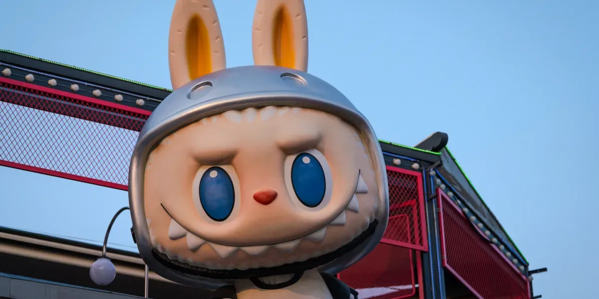 A statue of Pop Mart International Group Ltd.'s character Labubu at one of the company's stores in Beijing, China, on Sunday, Aug. 17, 2025.