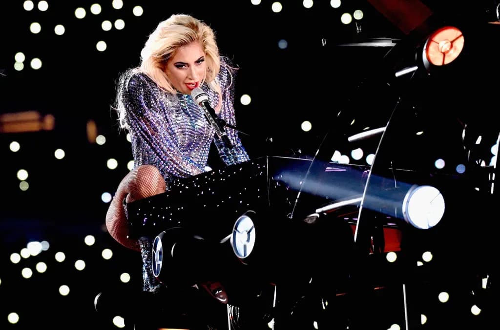 Lady Gaga performs onstage during the Pepsi Zero Sugar Super Bowl LI Halftime Show at NRG Stadium on February 5, 2017 in Houston,