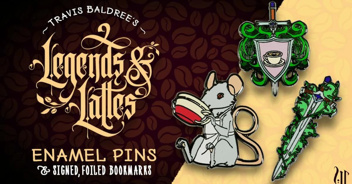 Project Updates for Legends & Lattes: Limited Edition Pin Collection & Bookmark on BackerKit Page 1