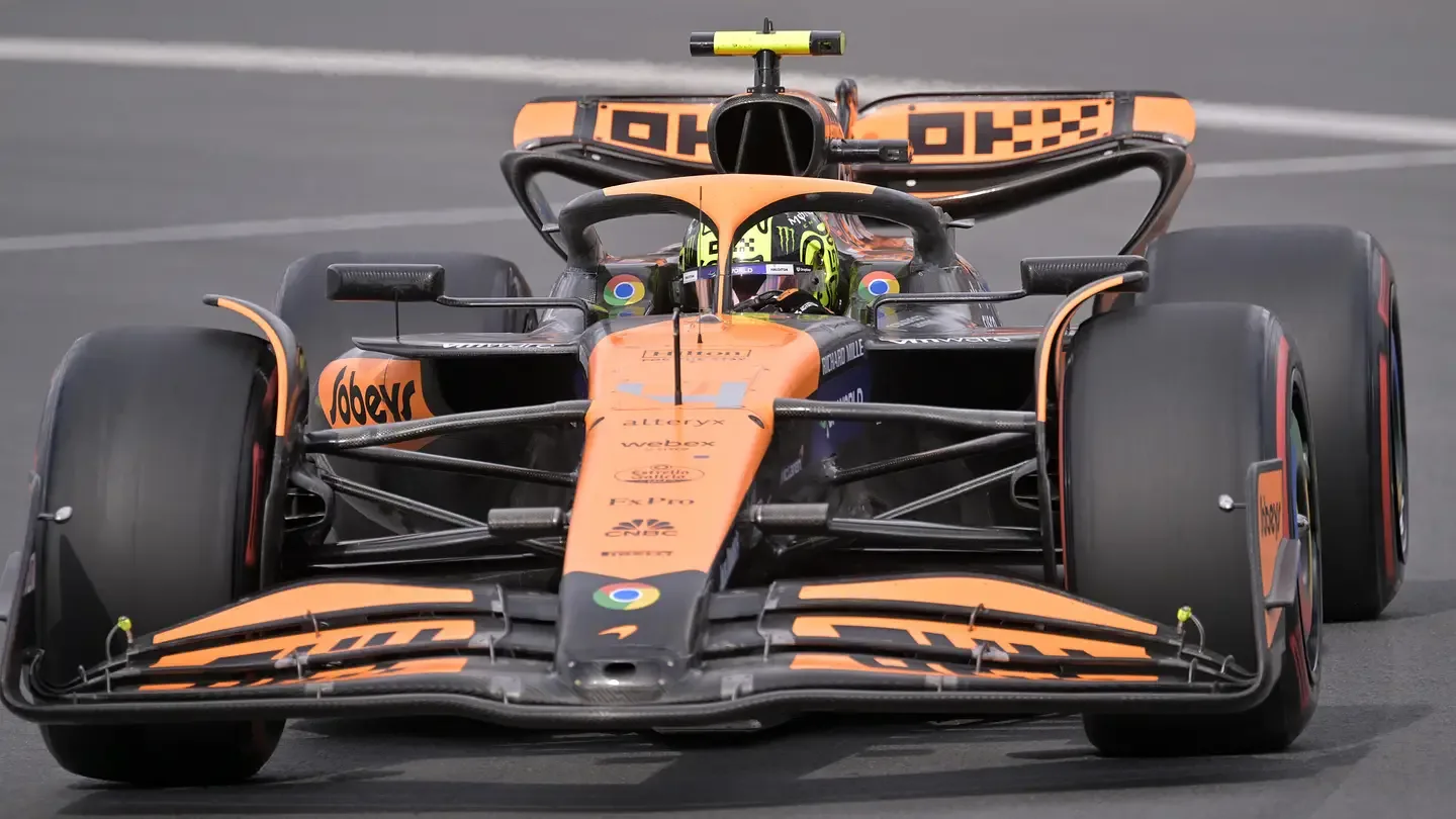 Lando Norris Accomplishes Odd Feat of Driving McLaren Made of Lego Around Silverstone