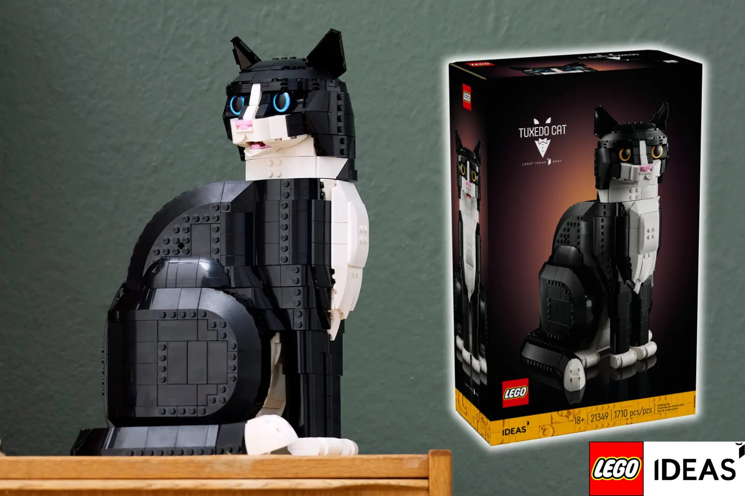 First look at the LEGO Ideas Tuxedo Cat (21349) - Jay's Brick Blog