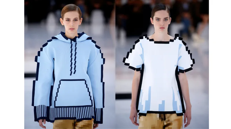 Loewe’s pixelated catwalk pulls the Metaverse into the real world