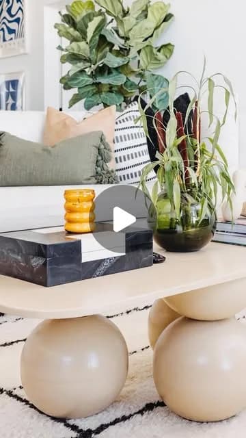 Apartment Therapy on Instagram: "@chloejjarri DIYed this coffee table out of IKEA bowls. See more of Chloe’s home at the link in our bio ✨"