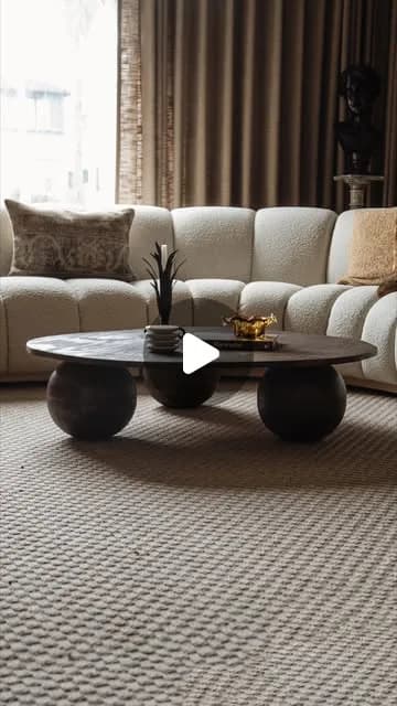 Lone Fox by Drew Michael Scott on Instagram: "I just LOVE this #ikeahack for a wood ball coffee table using serving bowls! The project is way easier than it looks and you can customize the stain to…