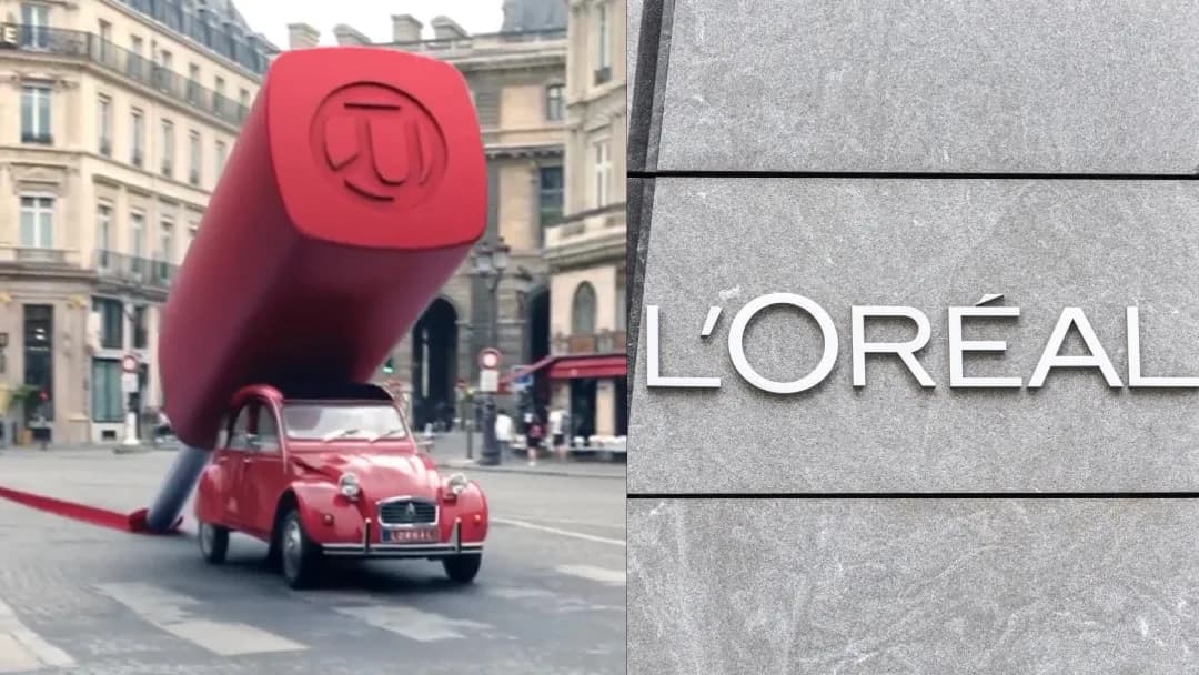 L’Oréal Literally Paints The Town Red With Larger-Than-Life CGI Lipstick - DesignTAXI.com
