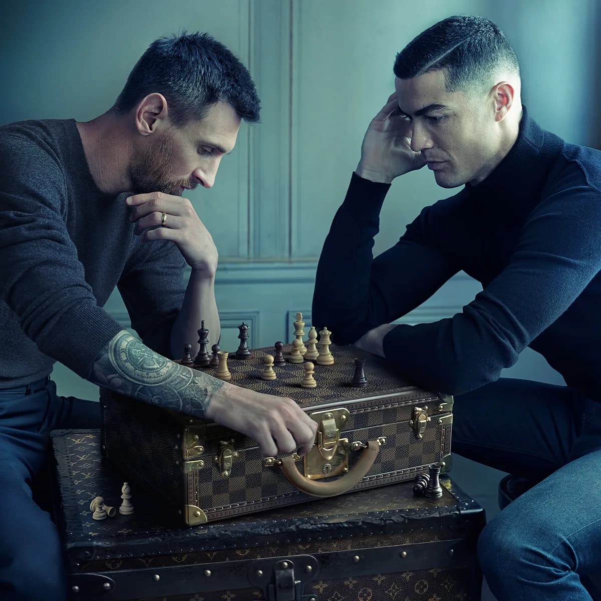 Victory is a State of Mind. @Cristiano and #LionelMessi captured by @annieleibovitz for @LouisVuitton. In addition to a long tradition of crafting trunks for the world’s most coveted sporting…
