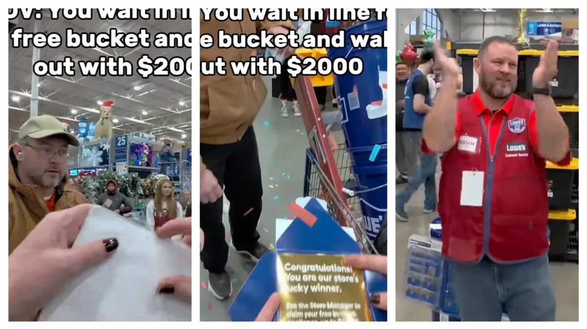 ‘Target could never’: Woman lines up for a free Lowe’s bucket and finds a golden card worth $2,000 in store credit | The Mary Sue