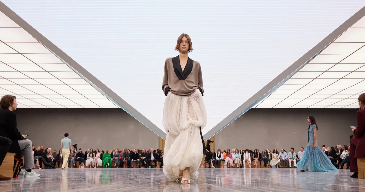 A model walks the runway during the Christian Dior Womenswear Spring/Summer 2026 show as part of Paris Fashion Week