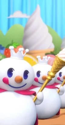 Snow King theme-song milestone illustration from Mixue’s official retrospective; not a verified frame of the 2021 seed video