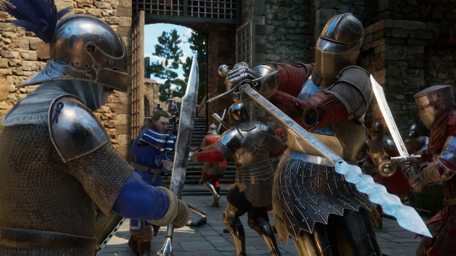 Armoured fighters in Mordhau, official Steam gameplay screenshot
