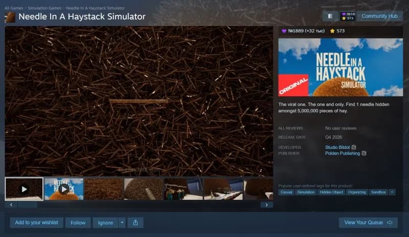 Needle in a Haystack Simulator - how we tried to make a game go viral a second time. And what came out of it. When the game's video blew up on Twitter, I thought: that's a great example of……