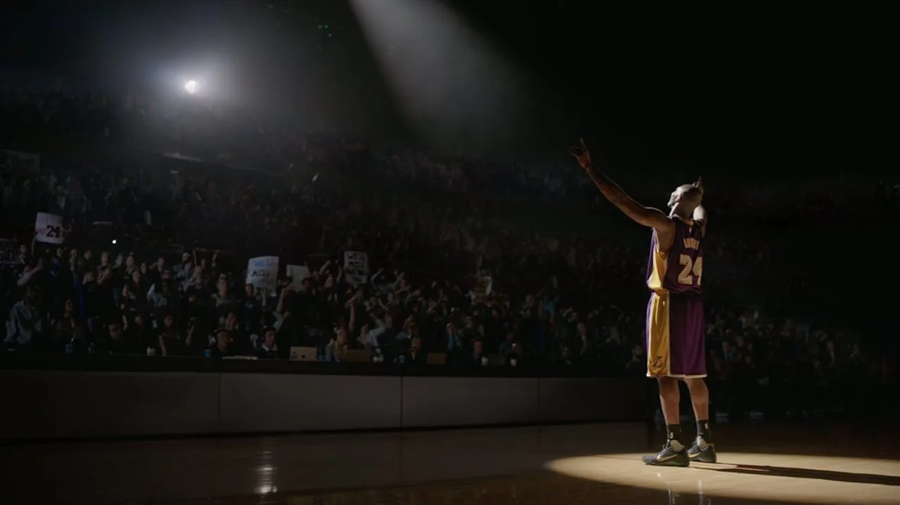 Kobe Bryant conducted rivals and fans singing an Otis Redding ballad rewritten as a farewell about hate.