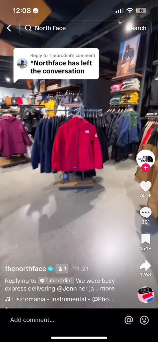 Another day, another viral TikTok with incredible brand response. This woman bought a rain jacket from @thenorthface and was hiking in the rain in Australia where she complained she was absolutely…