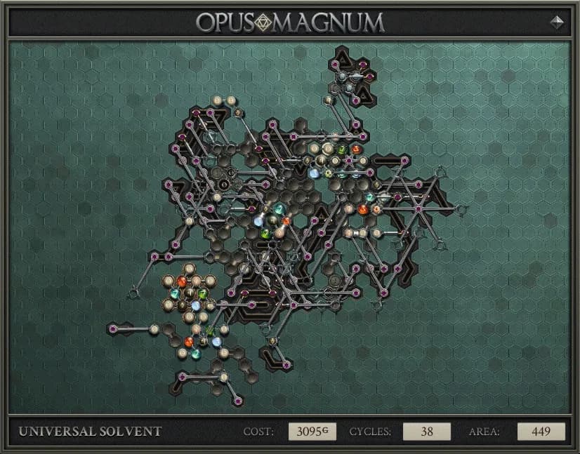 Reaching Long-Awaited Perfection on Opus Magnum's Final Level - a blog by biggiemac42