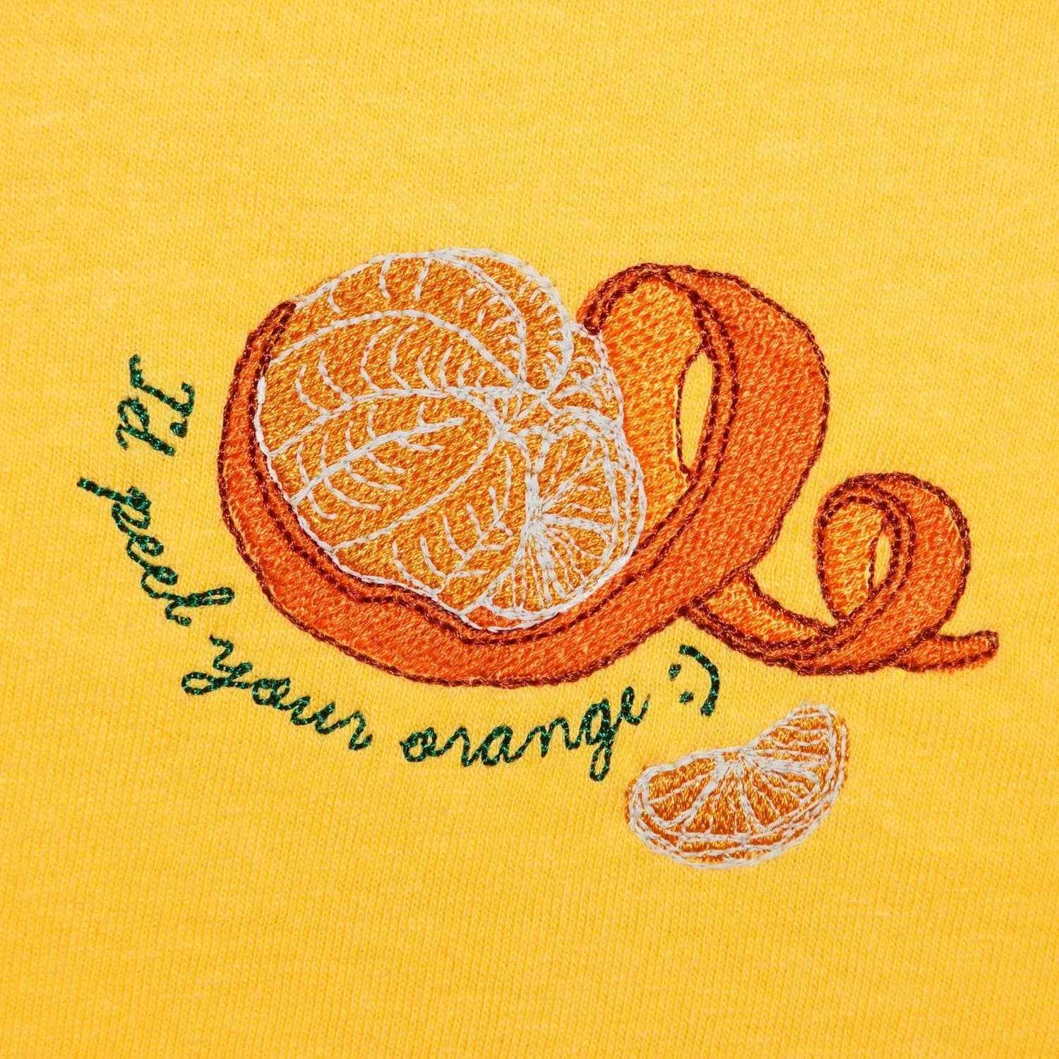 Read Receipts’ embroidered Orange Peel Theory T-shirt.