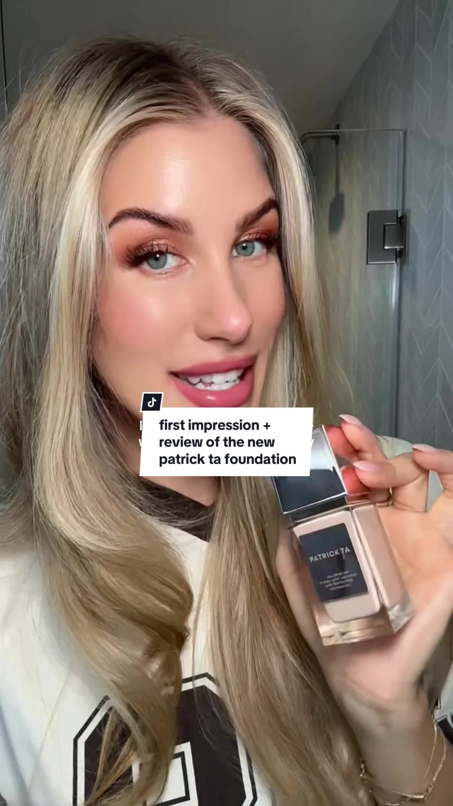 unfiltered first impression, try on and review of the new @Patrick Ta Beauty foundation!! glowy af with medium (to full!) coverage ✨ @Tatcha underneath for extra glow #tatcha #patrickta #glowyskin…