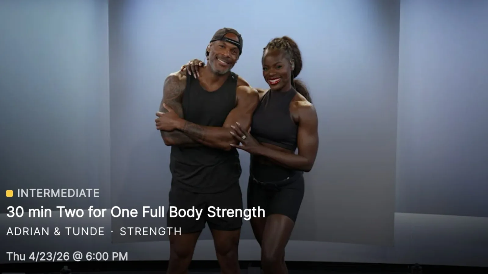 Adrian Williams & Tunde Oyeneyin Two For One Strength Class (Discussing Hudson Williams "Let Yourself Go" Commercial) Available on YouTube - Peloton Buddy