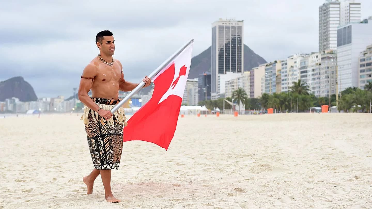 Tonga flag-bearer Pita Taufatofua making the most of unexpected Olympic fame