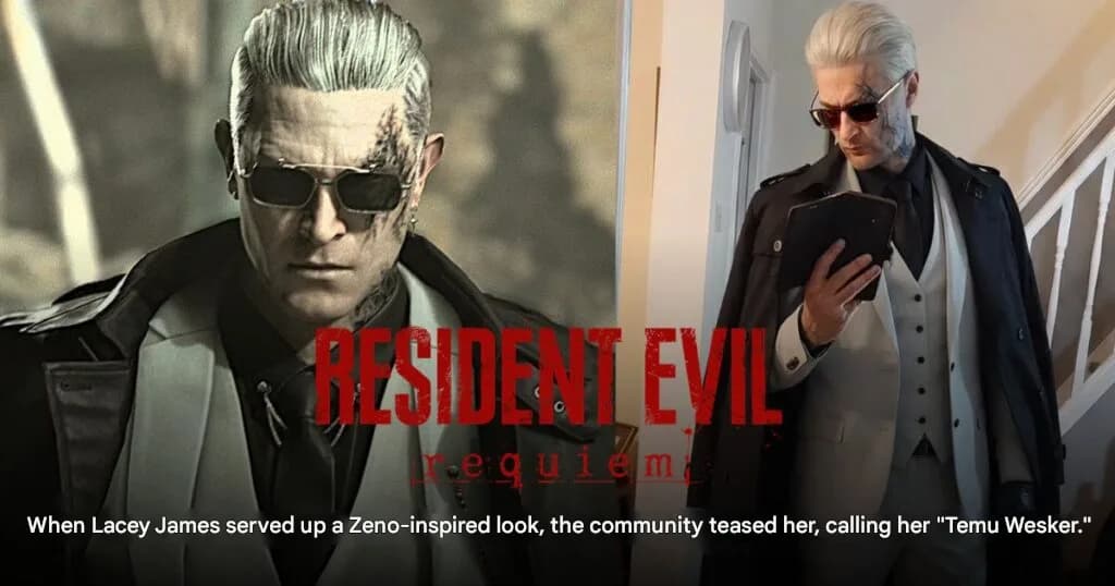 Fans dub Lacey James’ Zeno cosplay as the ultimate "Temu Wesker"