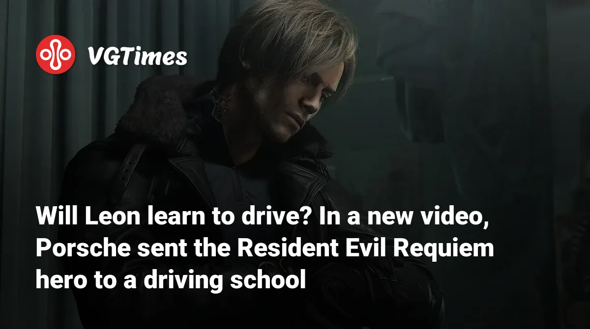 Will Leon learn to drive? In a new video, Porsche sent the Resident Evil Requiem hero to a driving school