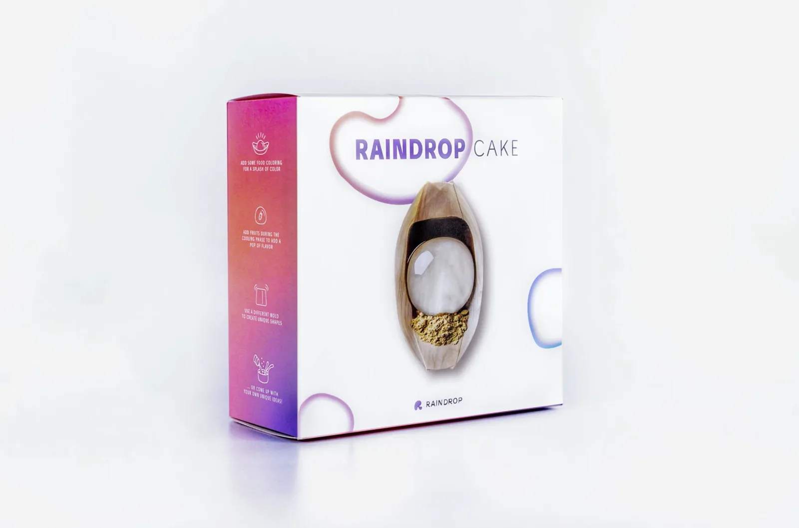 The Raindrop Cake home-making kit packaging.