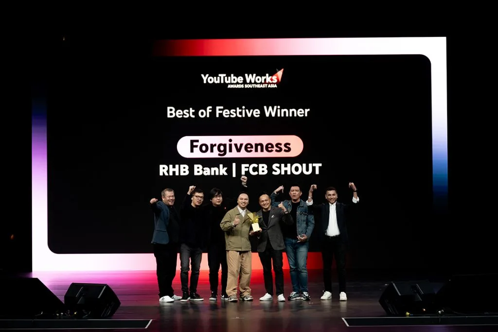 THE SHOUT GROUP/FCB SHOUT + RHB Bank win Gold at the YouTube Works Southeast Asia Awards