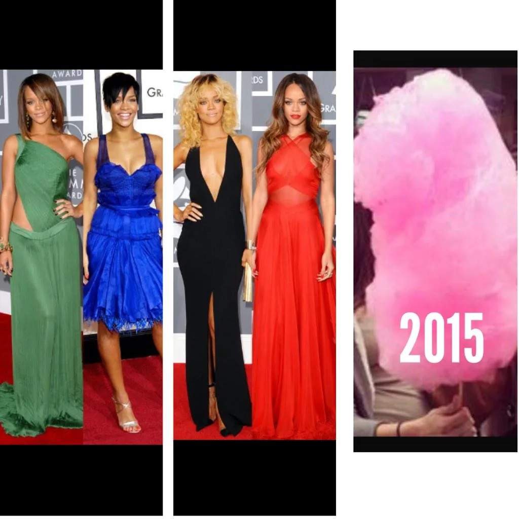Aquí les muestro la evolución del vestuario de @rihanna en los #GRAMMYs >>> http://t.co/QLbRFLLbJS