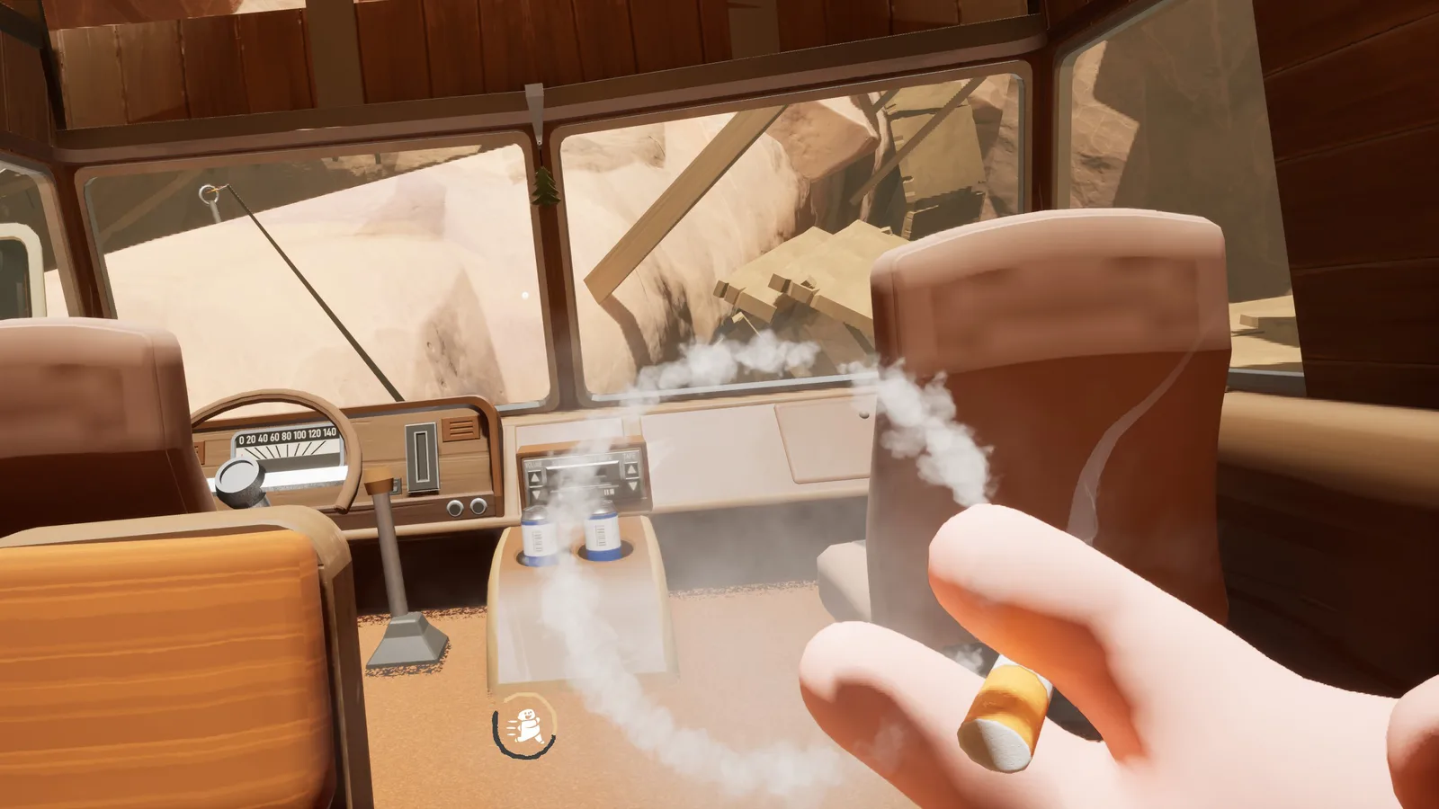 A screenshot of the inside of the RV from the game RV There Yet?