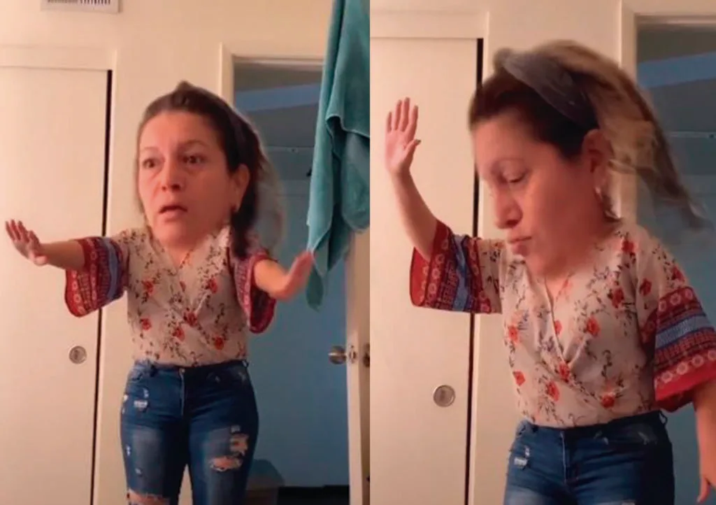 Mujer de 'gran cabeza' bailando en tiempos COVID-19 se hace viral