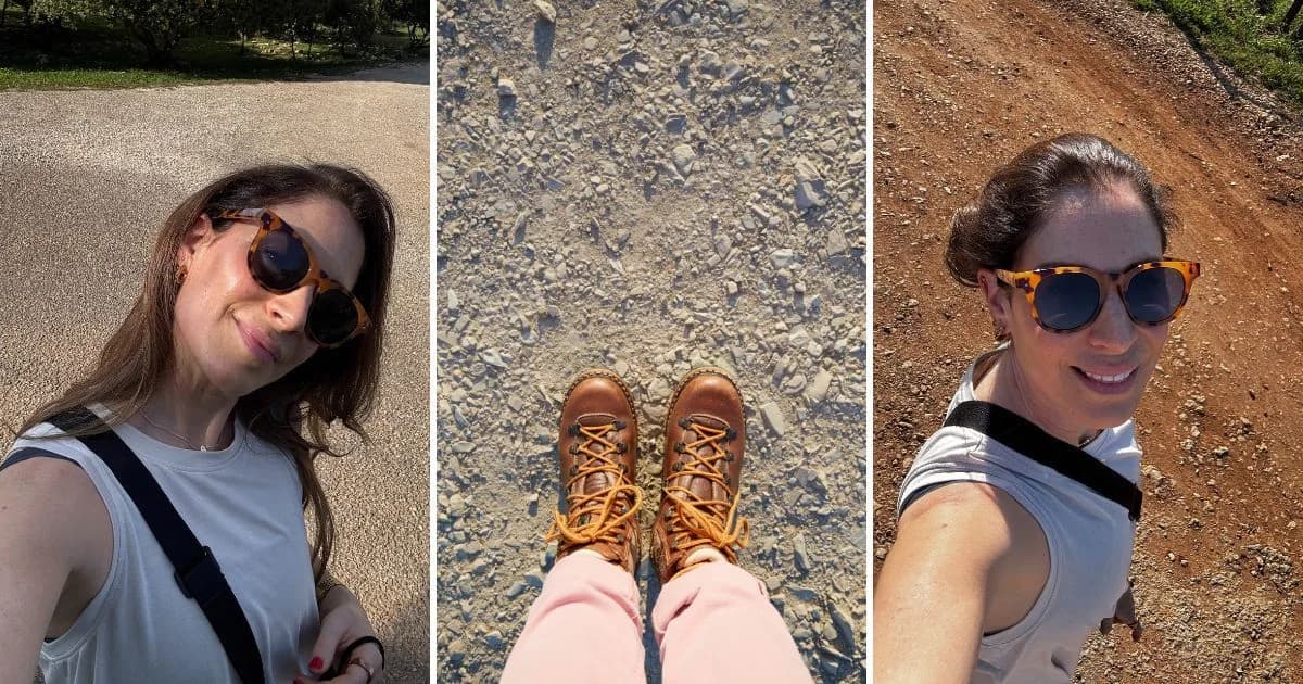 Health writer Anna Barrter during her silent walking challenge