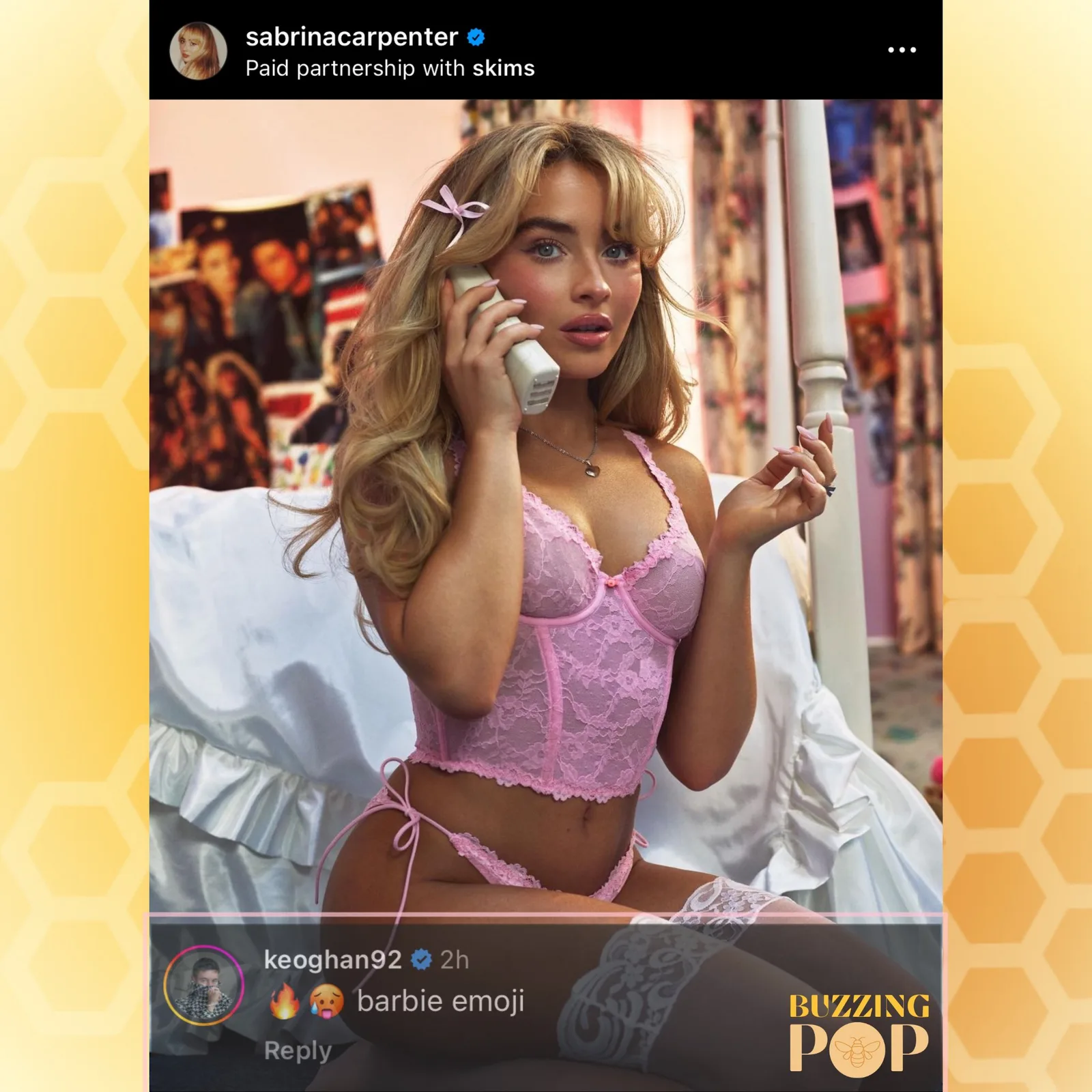 Barry Keoghan’s reacts to Sabrina Carpenter’s SKIMS photoshoot.