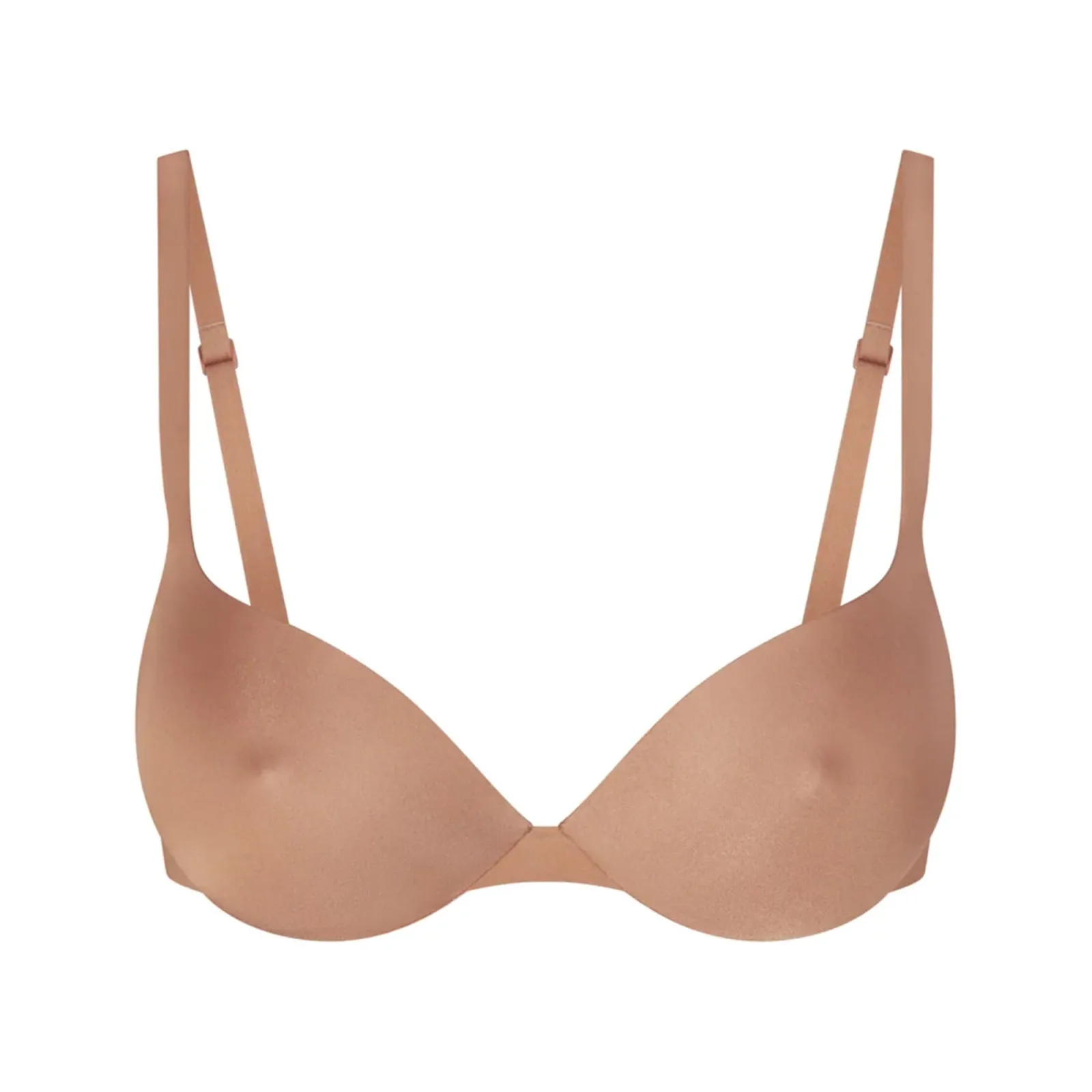 The Ultimate Nipple Push-Up Bra in Sienna, with raised nipple detail.