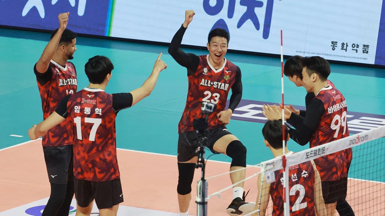 신영석, 올스타전 MVP·세리머니 독식…김연경, 여자 세리머니상