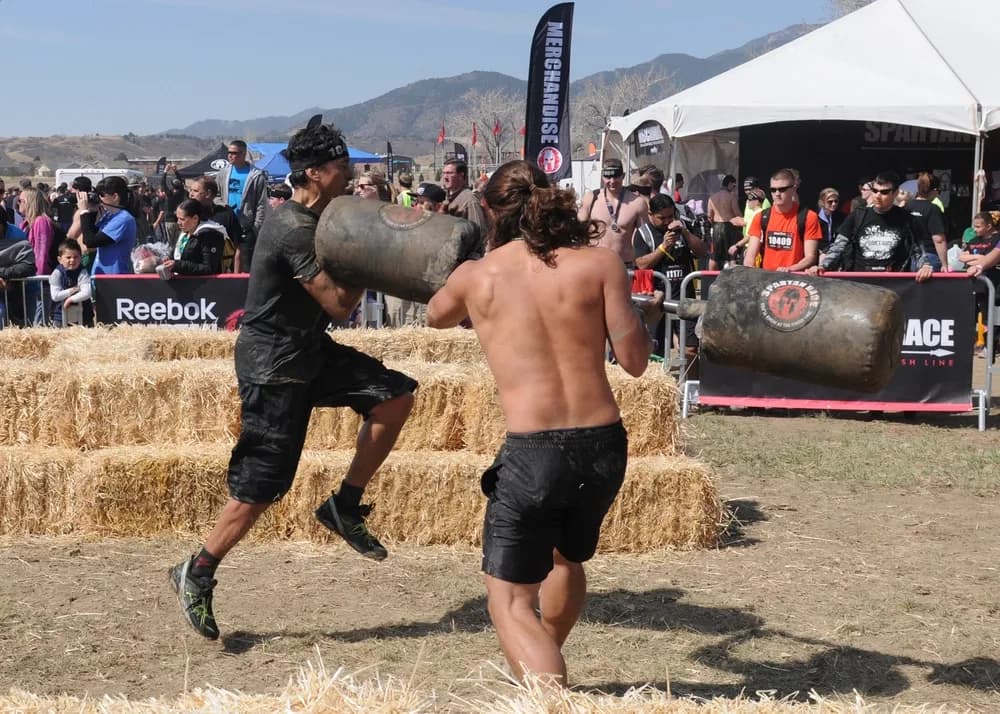 A participant completing the Spartan Race at Fort Carson on May 4, 2013; U.S. Army public-domain photograph.