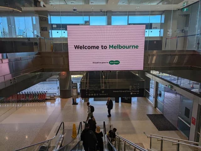 Whoever came up with the Specsavers ad at Sydney Airport deserves a raise