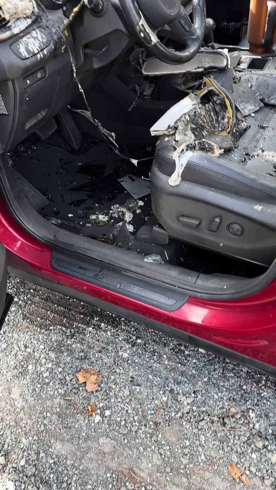 Thirsty after you catch on fire? @Stanley 1913 is like no problem i gotchu #fyp #carfire #accident #stanleycup