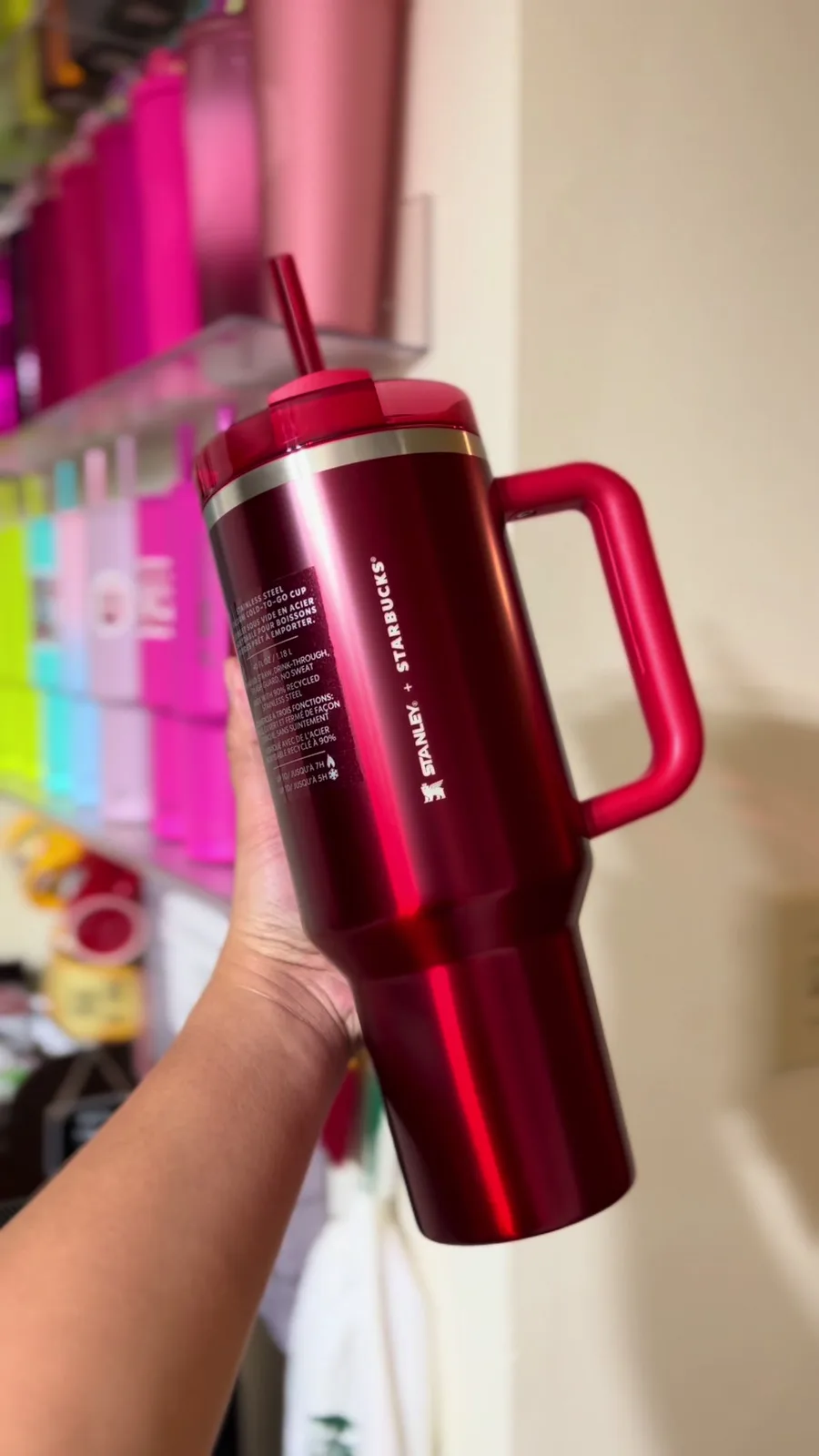 Scored!!! My husband woke up at 4:15am to get me this #starbucksxstanley cup ❤️🥹🙈 Boot from @Gritandgrace1971 💖 #starbucks #stanley #starbucksstanleyedition #starbuckscup #stanleycup…
