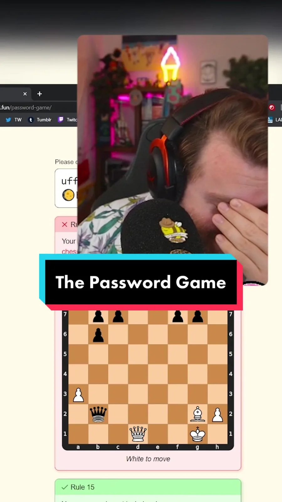 The Password Game was…. Not kind… #browsergames #passwordgame #password #streamclips