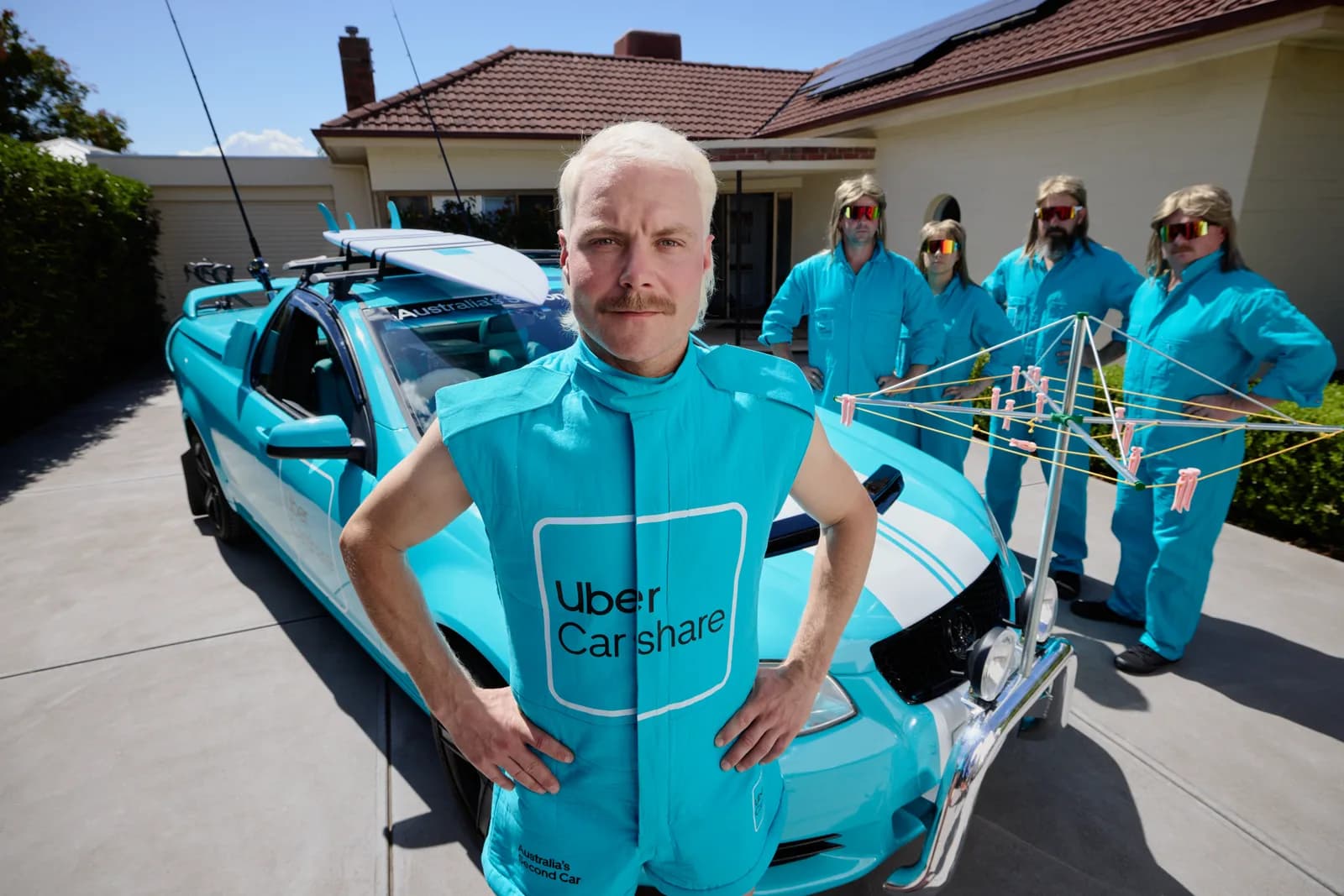 Official photographs of the customised teal second-car ute.