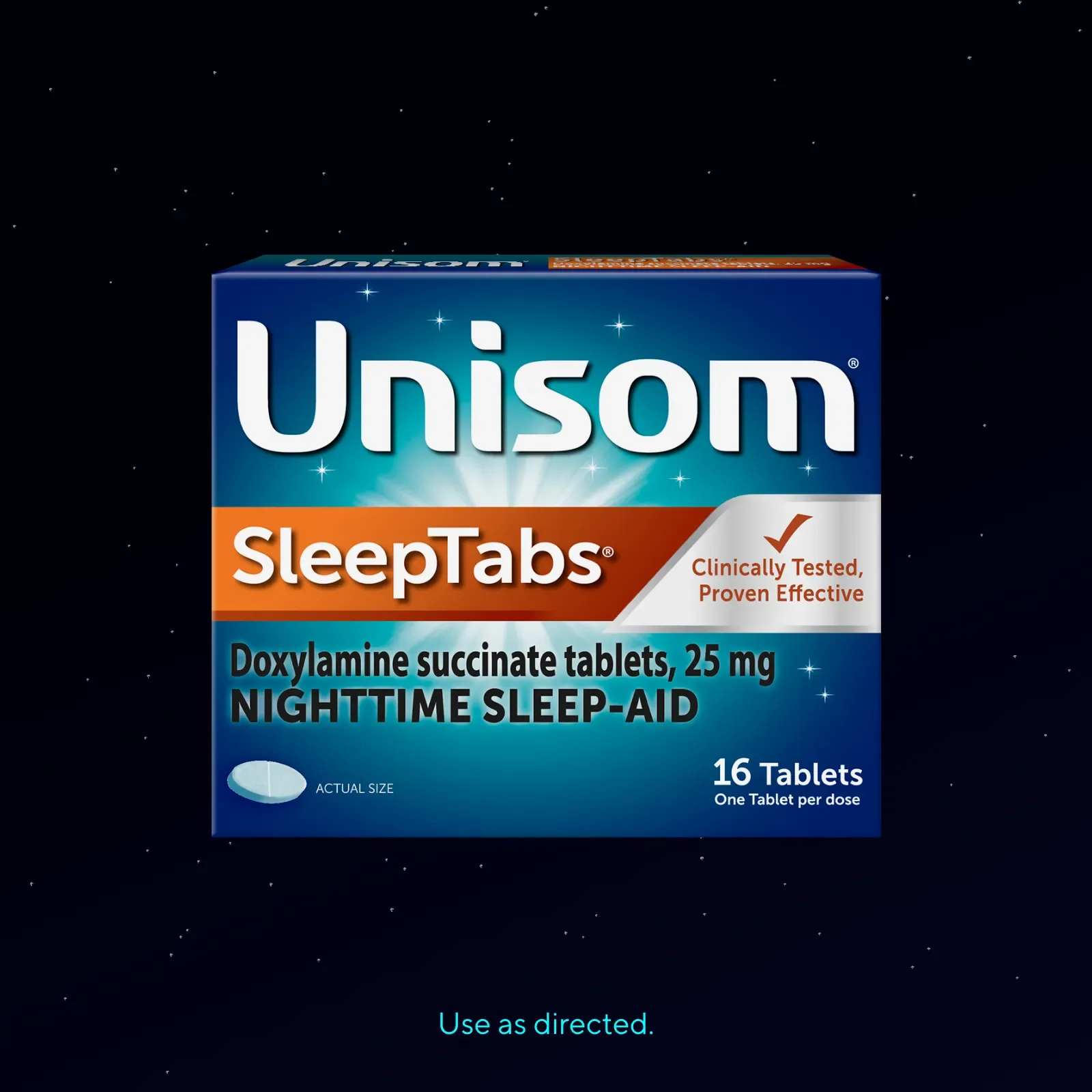 Official Unisom SleepTabs product packaging.