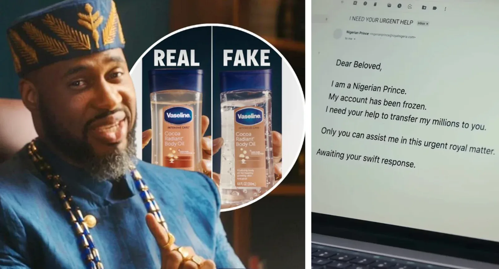 Vaseline hires real Nigerian prince to fight fake products