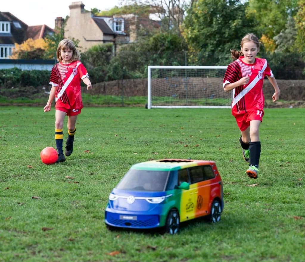 Volkswagen ‘Tiny Buzz’ makes special guest appearance at grassroots football following iconic UEFA WOMEN’S EURO 2022™ debut