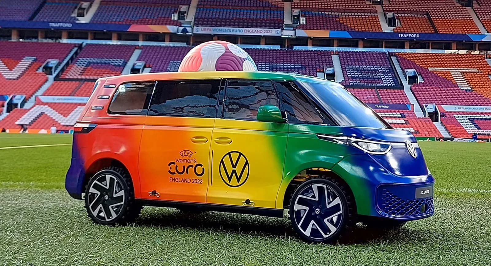 Volkswagen's Tiny Buzz Car Gears Up for UEFA Euro 2022 Final