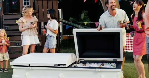 Chill for Eternity in a Liquid Death x Yeti Casket Cooler