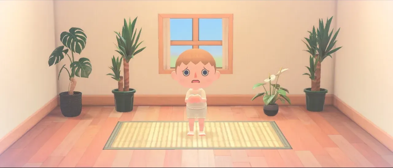 I made Adriene's yoga studio in Animal Crossing