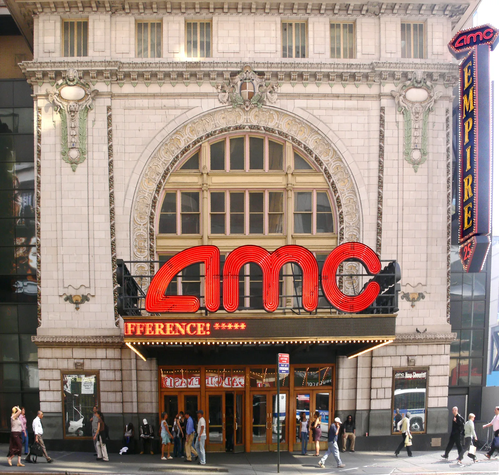 AMC Empire 25 in New York, photographed in 2007; Creative Commons Attribution 3.0.