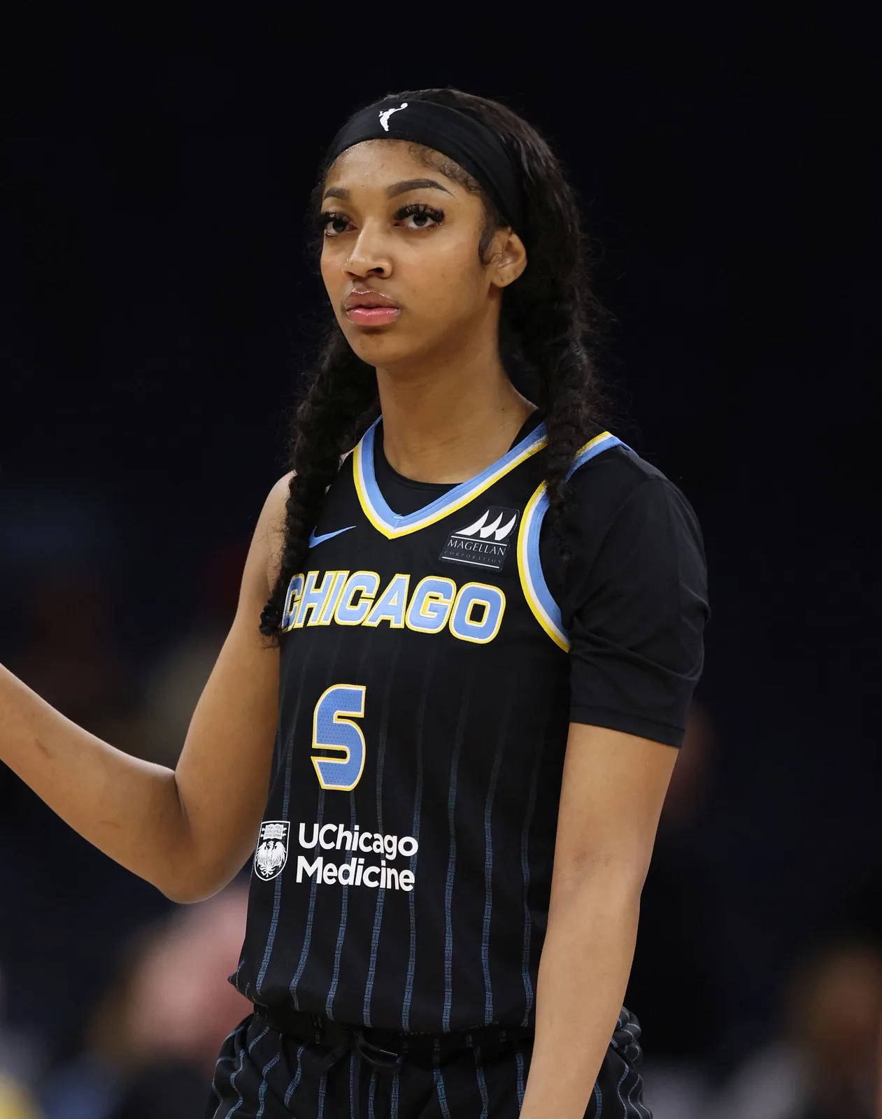 Angel Reese at Chicago's May 3, 2024 preseason game in Minneapolis; CC BY-SA 2.0.