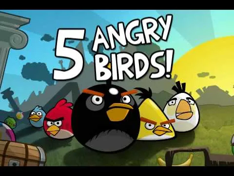 The five birds in the in-game trailer