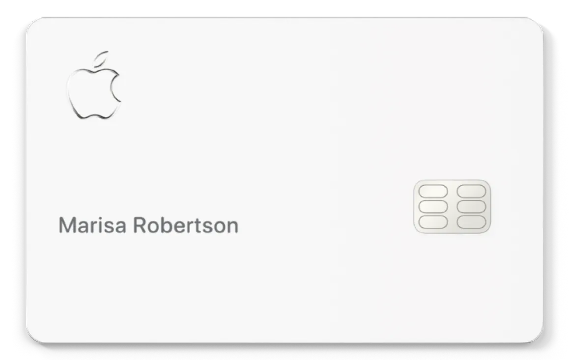 Example of physical Apple Card .